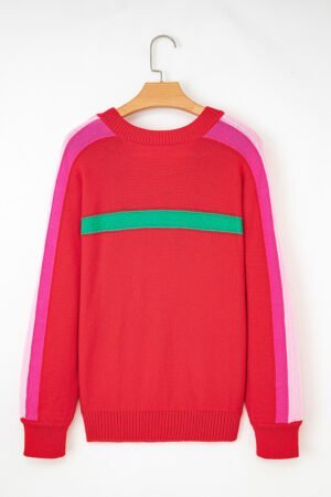 Fiery Red Christmas Holly Festive Holiday Sweater - Image 5