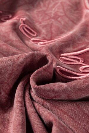 Mineral Red saved by grace Letter Embroidery Mineral Wash Loose Sweatshirt - Image 11