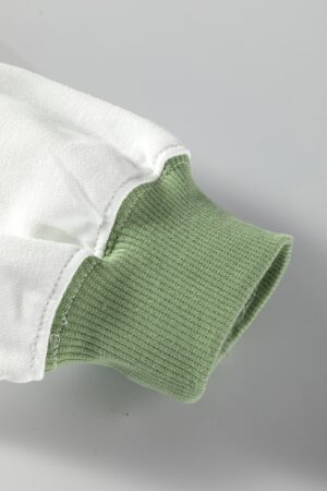 Grass Green Colorblock Henley High Low Oversize Sweatshirt - Image 9