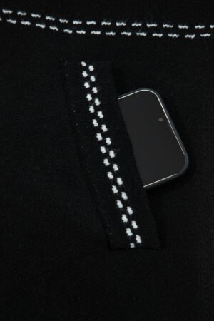 Black Contrast Trim Button up Sweater Cardigan - Image 7