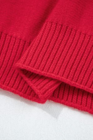 Fiery Red Christmas Holly Festive Holiday Sweater - Image 7