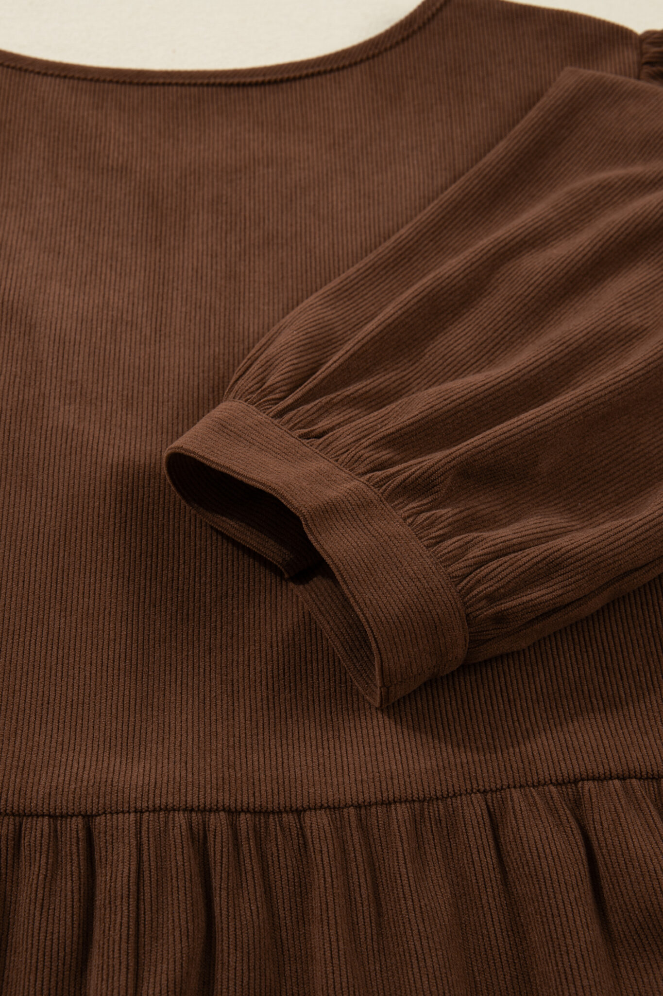 Coffee Embroidered Notched Neckline Textured Pleated High Waist Plus Size Midi Dress Coffee Embroidered Notched Neckline Textured Pleated High Waist Plus Size Midi Dress