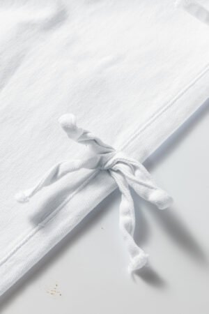White Bow Knot Side Detail Straight Leg Loose Jeans - Image 9