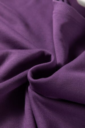 Orchid Mist Solid Color Oversize Slit Sweatshirt Ribbed Leggings 2pcs Set - Image 9