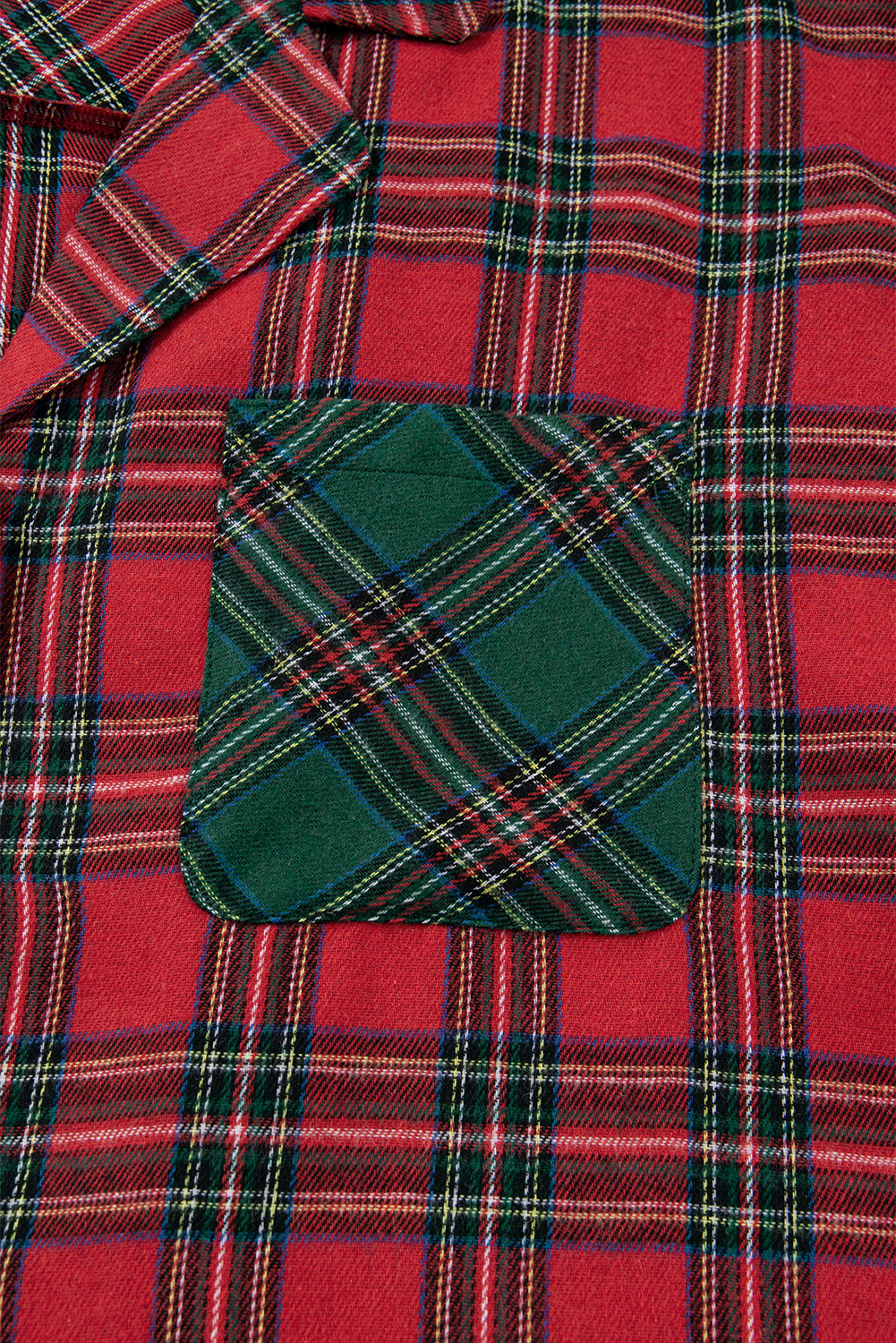 Red Plus Size Plaid Contrast Patchwork Long Sleeve Shirt and Shorts 2pcs Pajama Set Red Plus Size Plaid Contrast Patchwork Long Sleeve Shirt and Shorts 2pcs Pajama Set