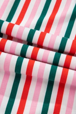 Pink Stripe Christmas Long Sleeve Shirt Style Lounge Dress - Image 16