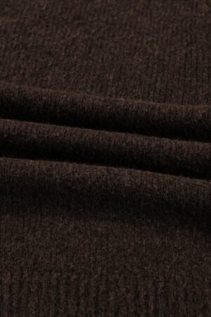 Chicory Coffee Heart Metal Button V Neck Cardigan Sweater - Image 19