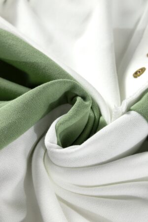 Grass Green Colorblock Henley High Low Oversize Sweatshirt - Image 11