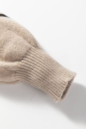 Khaki Leopard Striped Detail Drop Shoulder Sweater - Image 6