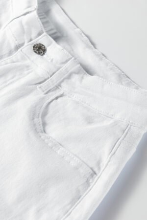 White Bow Knot Side Detail Straight Leg Loose Jeans - Image 8