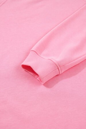 Sachet Pink Plaid Contrasted Double Christmas Tree Patched Raglan Sleeve Pullover 2pcs Short Set - Image 13