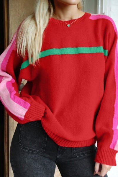 Alternative view of Fiery Red Christmas Holly Festive Holiday Sweater