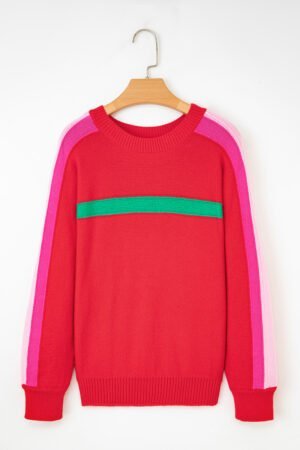 Fiery Red Christmas Holly Festive Holiday Sweater - Image 4