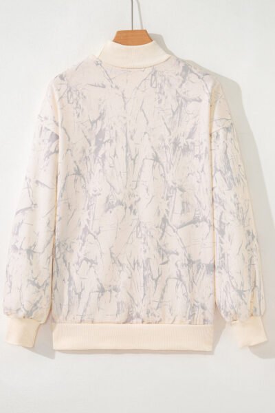 Alternative view of Khaki Camo Mock Neck Baggy Sweatshirt