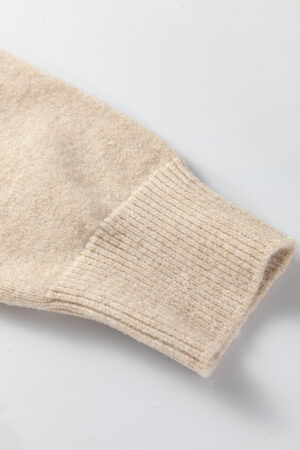 Parchment Button Lace Detail Raglan Sleeve Shift Mini Sweater Dress - Image 12