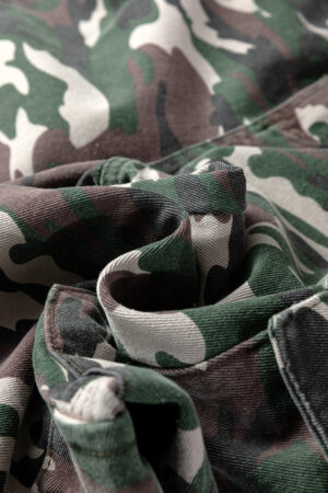 Green Camo Denim Cargo Wide Leg Pants - Image 10
