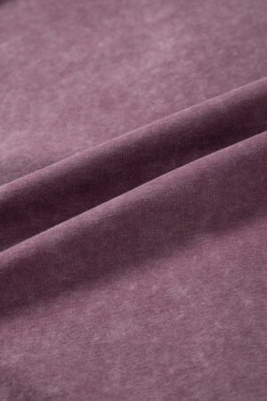 Red Sandalwood Mineral Wash Exposed Seam Side Slit Sweatshirt - Image 11
