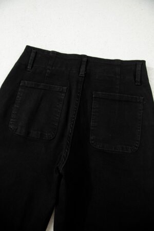 Black 2-Button High Waist Flared Bottom Jeans - Image 11