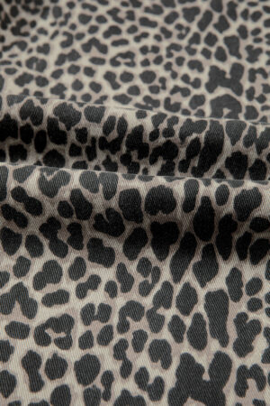 Black Leopard Print Wide Leg High Waist Jeans - Image 8