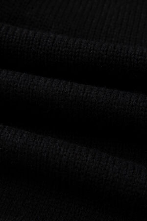 Black Festive Bow Backless Bubble Sleeve Sweater - Image 8