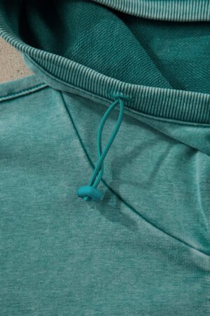 Canton Half Zip Kangaroo Pocket Mineral Wash Baggy Hoodie - Image 6
