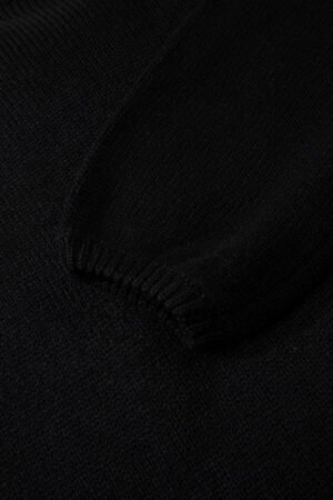 Black Festive Bow Backless Bubble Sleeve Sweater - Image 6