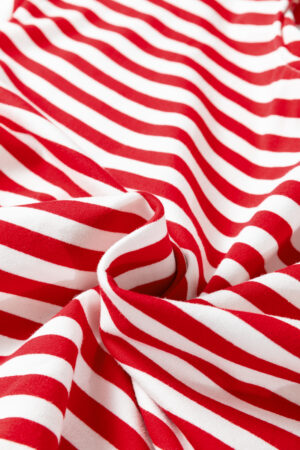 Red Stripe Drop Shoulder Long Sleeve Top Lounge Pants 2pcs Set - Image 8