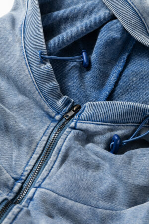 Ashleigh Blue Half Zip Kangaroo Pocket Mineral Wash Baggy Hoodie - Image 12