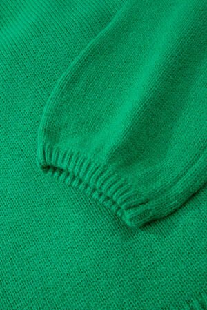 Bright Green Bow Backless Bubble Sleeve Sweater - Image 8