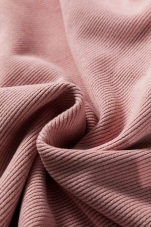 Rose Tan Lace Drawstring Pullover Hoodie and High Waist Pants Corduroy Suit - Image 15