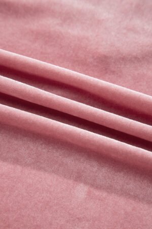 Fushia Solid Color Velvet Ribbon Bow Knot Long Sleeve Blouse - Image 11