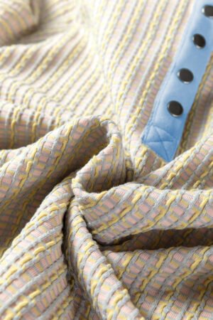 Beau Blue Button Front Jacquard Henley Sweatshirt - Image 11