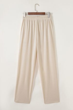 Jet Stream Drawstring Elastic Waist Casual Corduroy Pants - Image 5