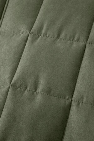 Green Zip-Up Pocket Quilted Jacket - Image 12