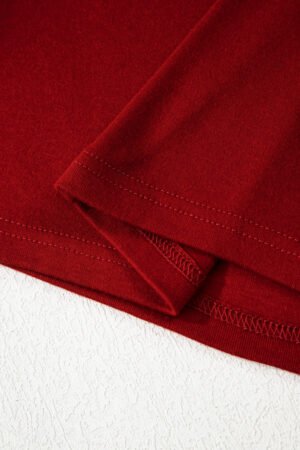 Red Dahlia Solid Color Extended Cuffs Long Sleeve Top - Image 11