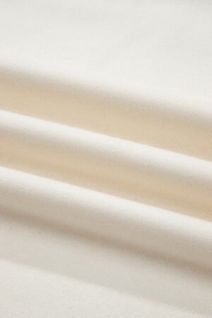 White Color Block Striped Patchwork Dolman Slit Sweatshirt - Image 13