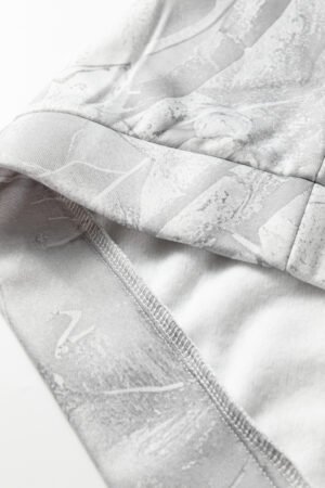 Gray Plus Size Camouflage Woodland Print Oversized Sporty Hoodie - Image 7