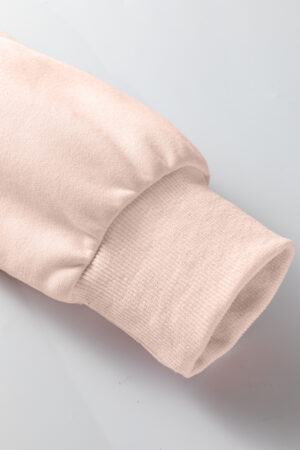 Light Pink Oversize Blessed Embroidered Mock Neck Sweatshirt - Image 17