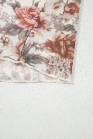 Red Floral Print Stitched Detail Tie V Neck Long Bell Sleeve Blouse - Image 14