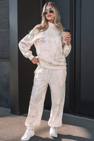 Khaki Camo Print Jogger Pants Set - Image 22