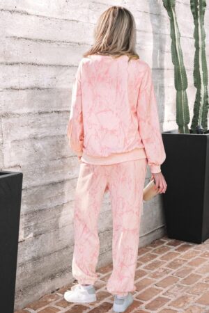 Pink Camo Print Jogger Pants Set - Image 11