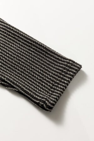 Carbon Grey Twisted Ribbed Dolman Long Sleeve Top - Image 7