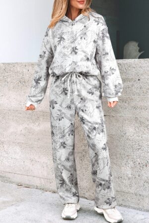 Light Grey Light Woodland Camo Classic Hoodie and Sweatpants Set