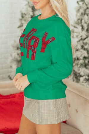 Sea Green Plaid MERRY Christmas Vacation Sweatshirt - Image 14