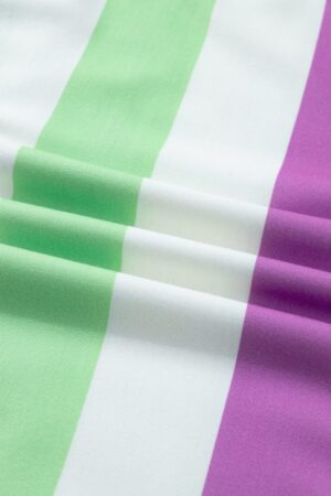 Green Stripe Lucky Clover Embroidered Graphic Dolman Loose Tee - Image 9