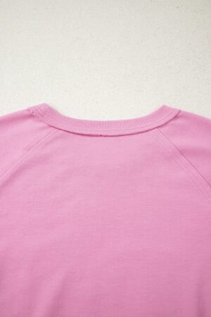 Pink Paisley Broderie Anglaise Valentine Heart Pattern Long Sleeve Patchwork Top - Image 7