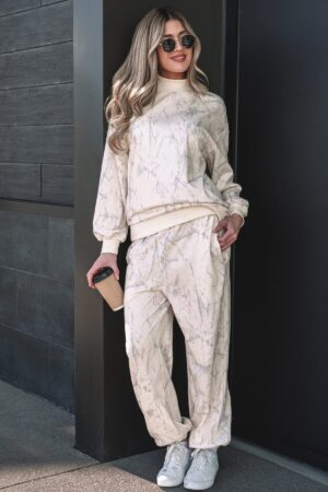Khaki Camo Print Jogger Pants Set - Image 19