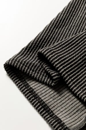 Carbon Grey Twisted Ribbed Dolman Long Sleeve Top - Image 10