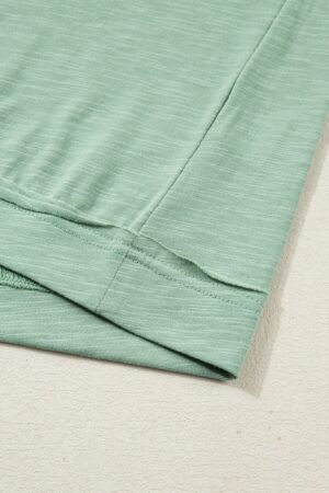 Canton Cuffed Short Sleeve Tee Raw Seam Patch Pocket Drawstring Pants Set - Image 8