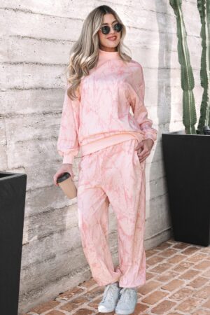 Pink Camo Print Jogger Pants Set - Image 13